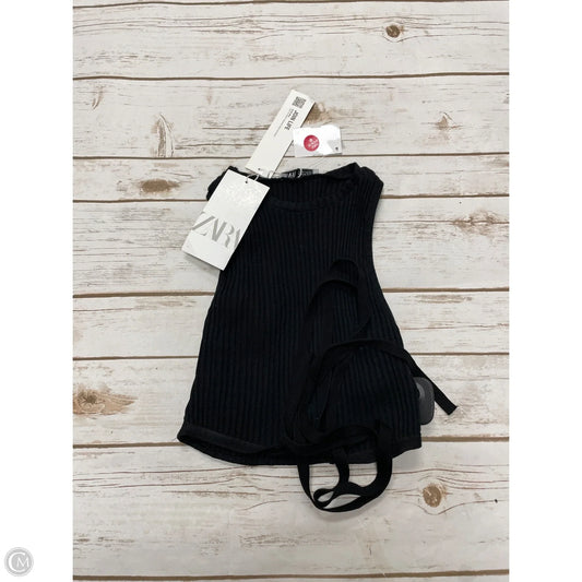 Top Sleeveless By Zara In Black, Size: M