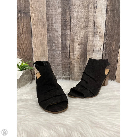 Sandals Heels Kitten By Time And Tru In Black, Size: 8.5