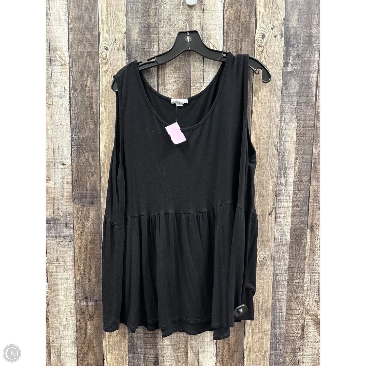 Top Sleeveless By Chicsoul In Black, Size: 3x