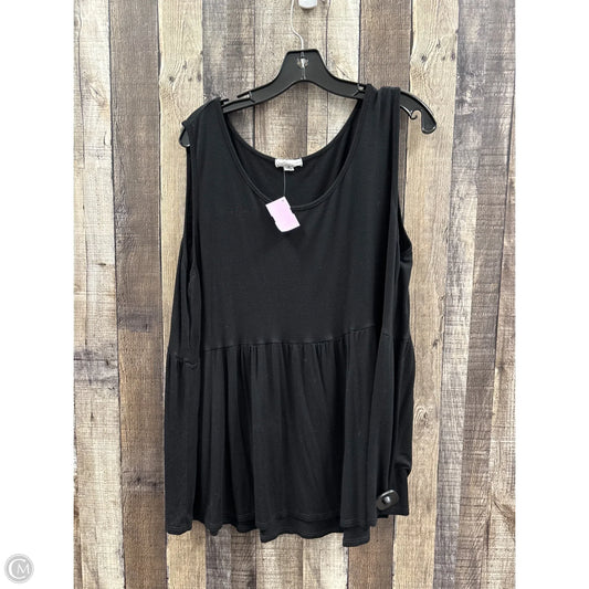 Top Sleeveless By Chicsoul In Black, Size: 3x