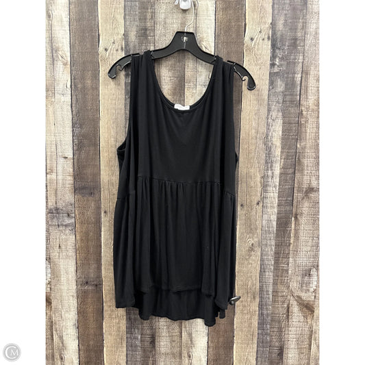 Top Sleeveless By Chicsoul In Black, Size: 3x