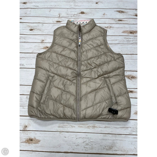 Vest Puffer & Quilted By Cmf In Tan, Size: L