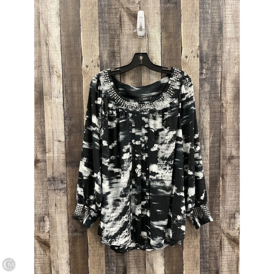 Top Long Sleeve By Alfani In Black, Size: 1x