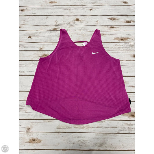 Athletic Tank Top By Nike Apparel In Pink, Size: Xxl