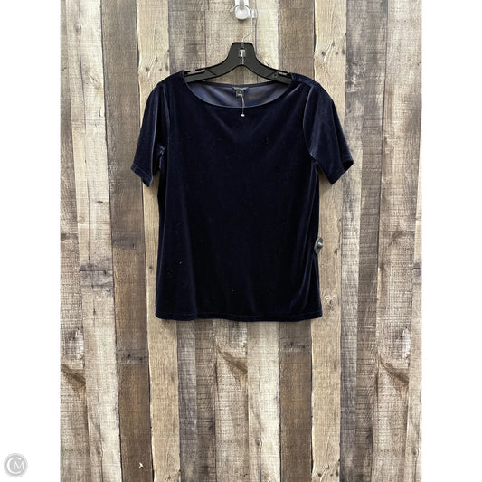 Top Short Sleeve By Ann Taylor In Navy, Size: Xs