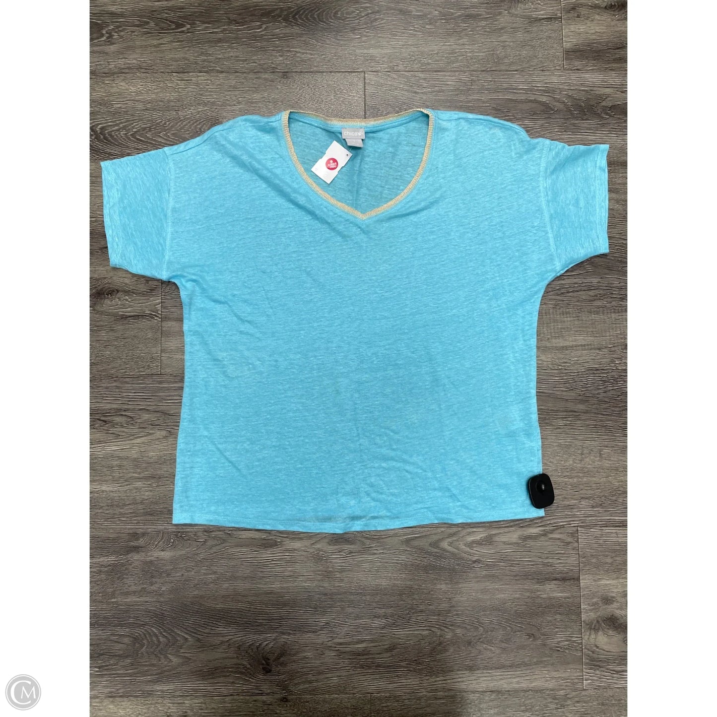 Top Short Sleeve By Chicos In Blue, Size: M