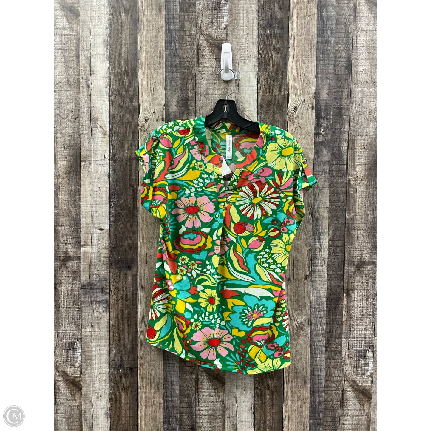 Top Sleeveless By Cme In Green, Size: S