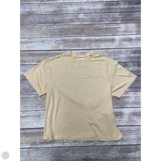 Athletic Top Short Sleeve By Columbia In Yellow, Size: L