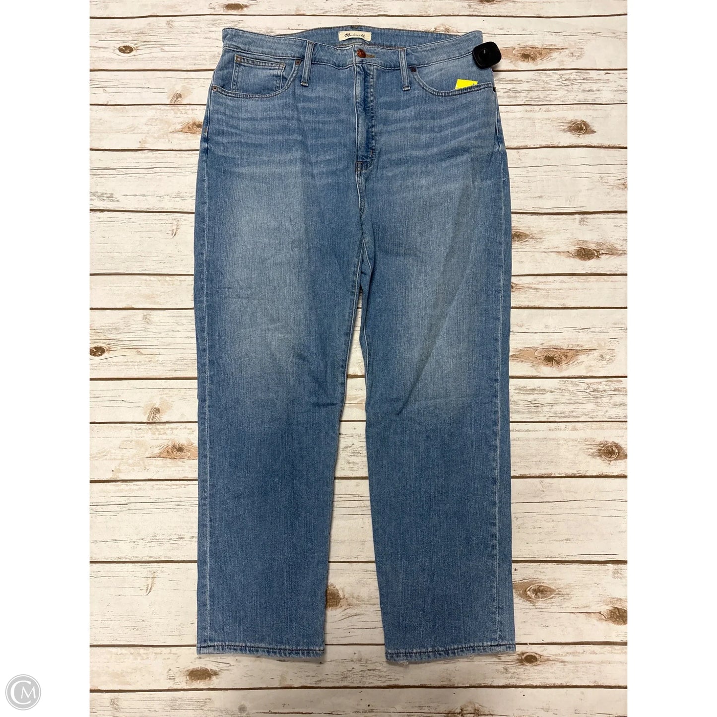 Jeans Straight By Madewell In Blue Denim, Size: 16