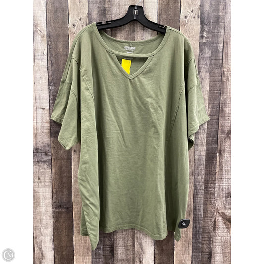 Top Short Sleeve By Torrid In Green, Size: 3x