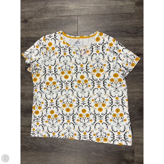 Top Short Sleeve By Croft And Barrow In Multi-colored, Size: Xl
