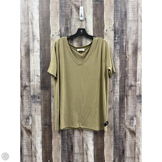 Top Short Sleeve By Zenana In Brown, Size: 1x
