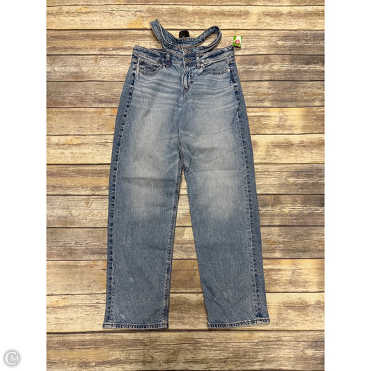 Jeans Straight By American Eagle In Blue Denim, Size: 4