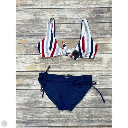 Swimsuit 2pc By No Boundaries In Blue & Red & White, Size: M