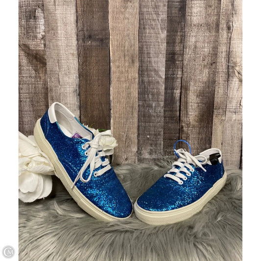 Shoes Luxury Designer By Yves Saint Laurent In Blue, Size: 8.5