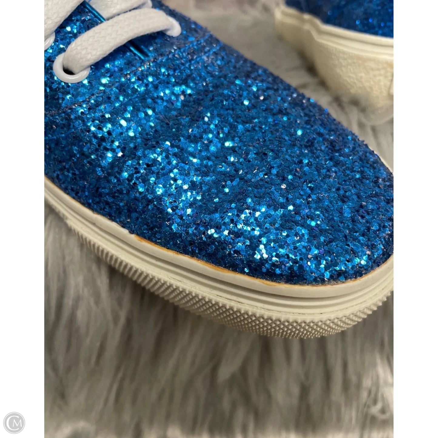 Shoes Luxury Designer By Yves Saint Laurent In Blue, Size: 8.5