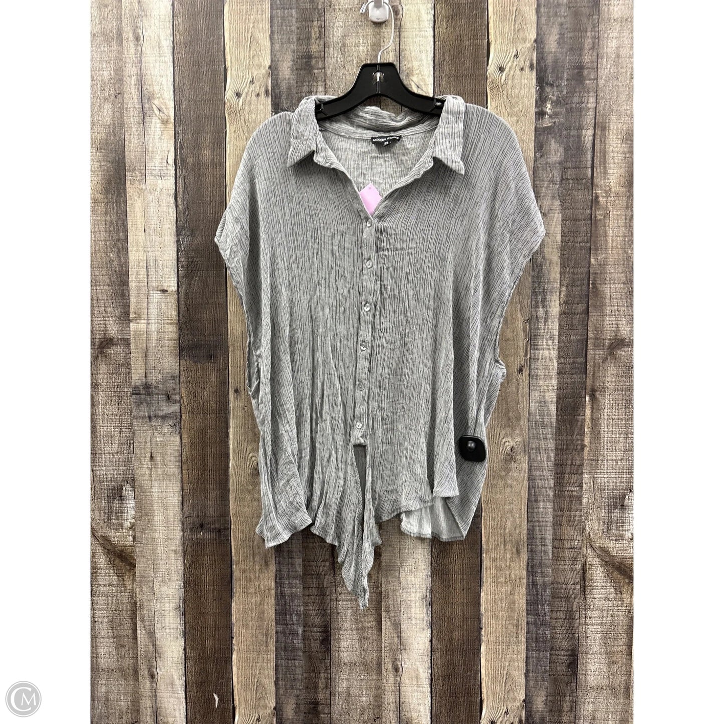 Top Sleeveless By Modern Works In Grey, Size: 3x