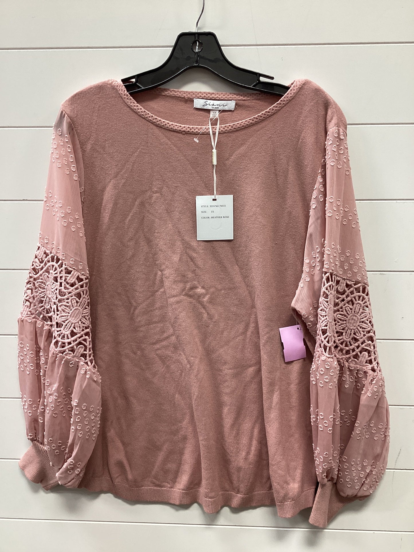 Top Ls By Cmc In Pink, Size:1X