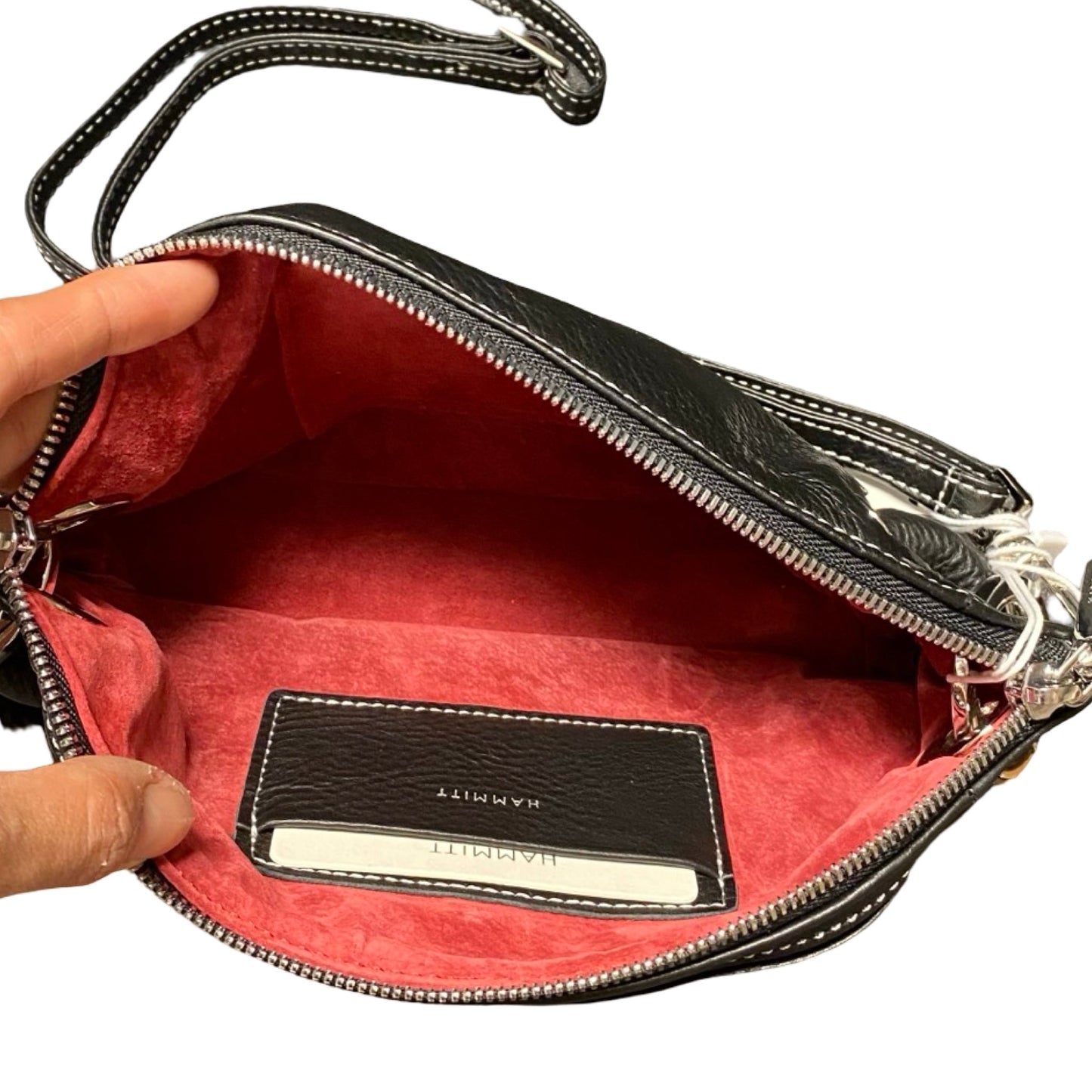 Handbag Designer By Hammitt In Black & Silver, Size:Small