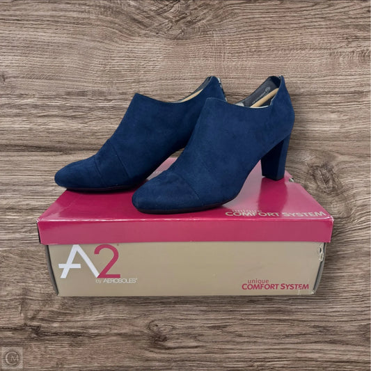 Boots Ankle Heels By Aerosoles In Navy, Size: 8