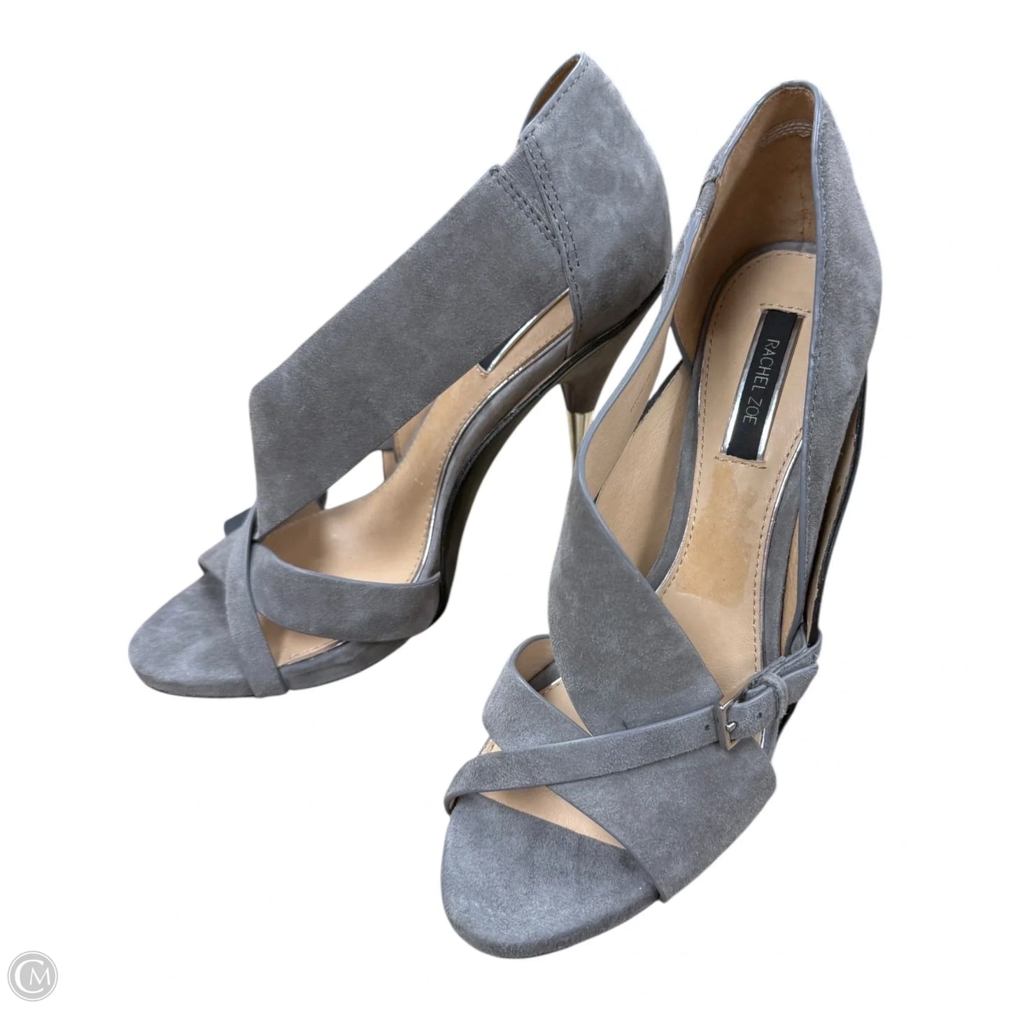 Sandals Heels Stiletto By Rachel Zoe In Grey, Size: 9