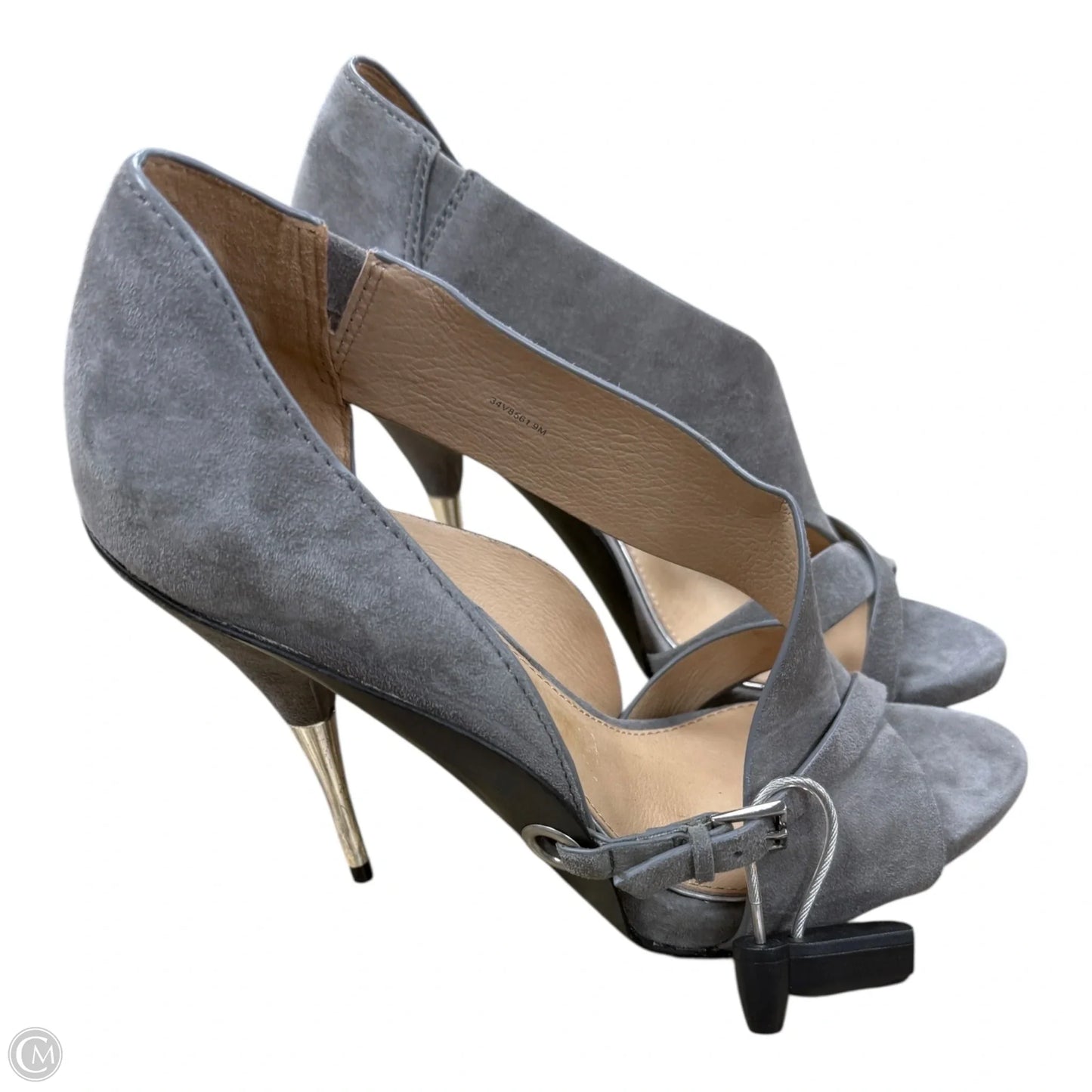 Sandals Heels Stiletto By Rachel Zoe In Grey, Size: 9