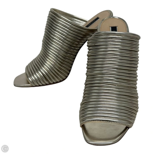 Sandals Heels Block By Rachel Zoe In Silver, Size: 9