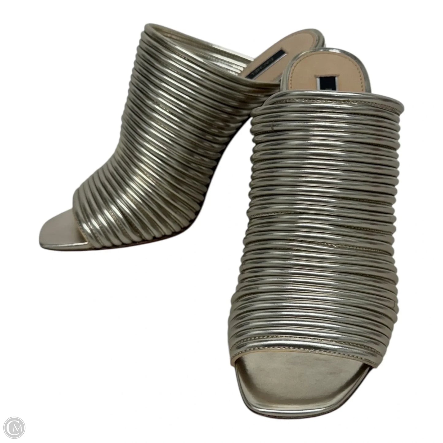 Sandals Heels Block By Rachel Zoe In Silver, Size: 9