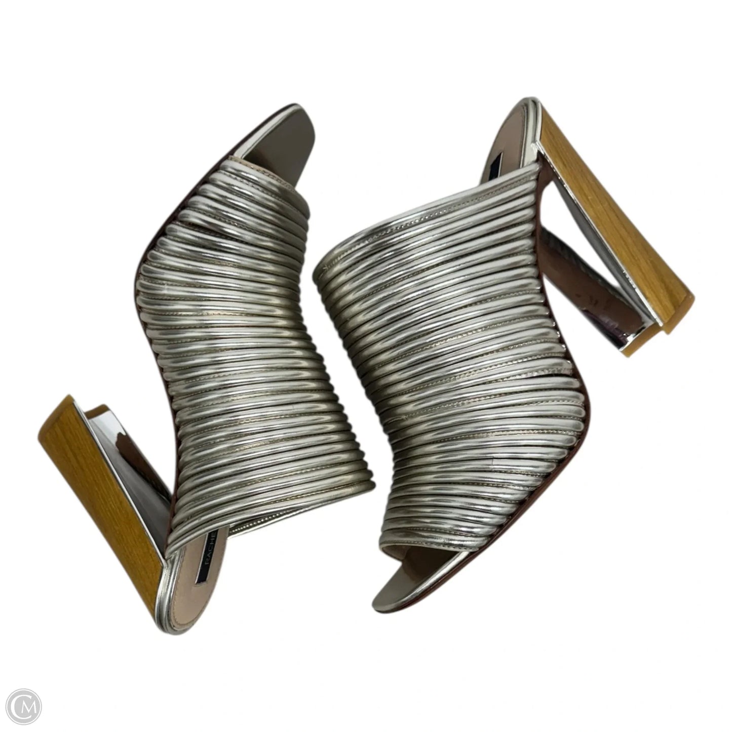 Sandals Heels Block By Rachel Zoe In Silver, Size: 9