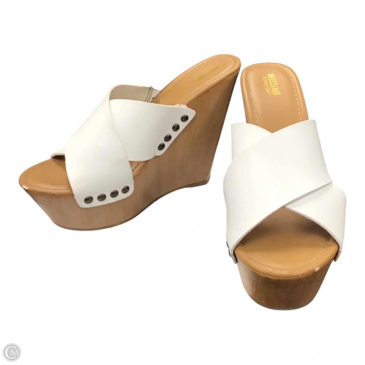 Sandals Heels Platform By Mossimo In White, Size: 8