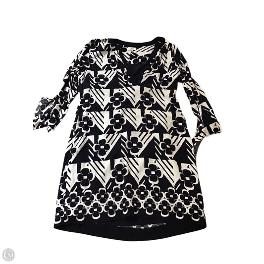 Dress Casual Midi By Crown And Ivy In Blue & White, Size: 10
