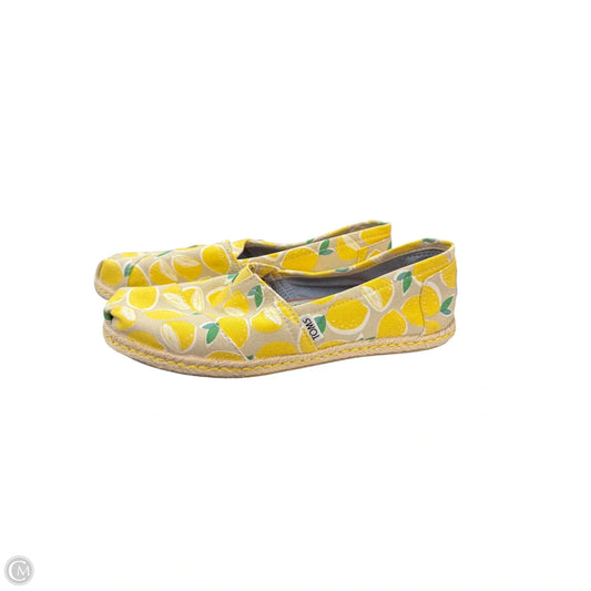 Shoes Flats By Toms In Tan & Yellow, Size: 8