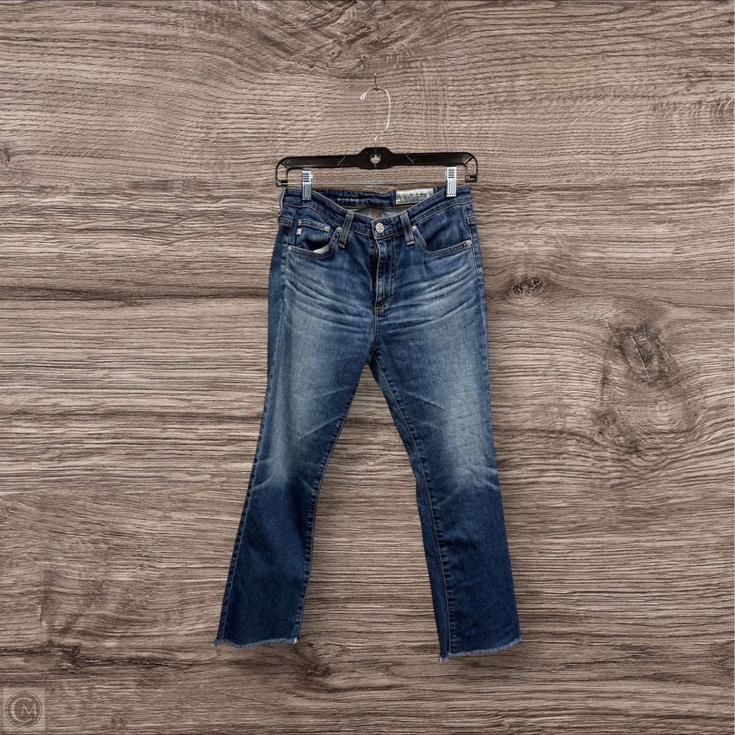 Jeans Cropped By Ag Jeans In Blue Denim, Size: 2