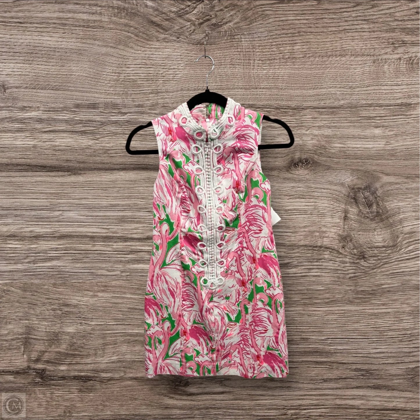 Dress Designer By Lilly Pulitzer In Green & Pink, Size: 0