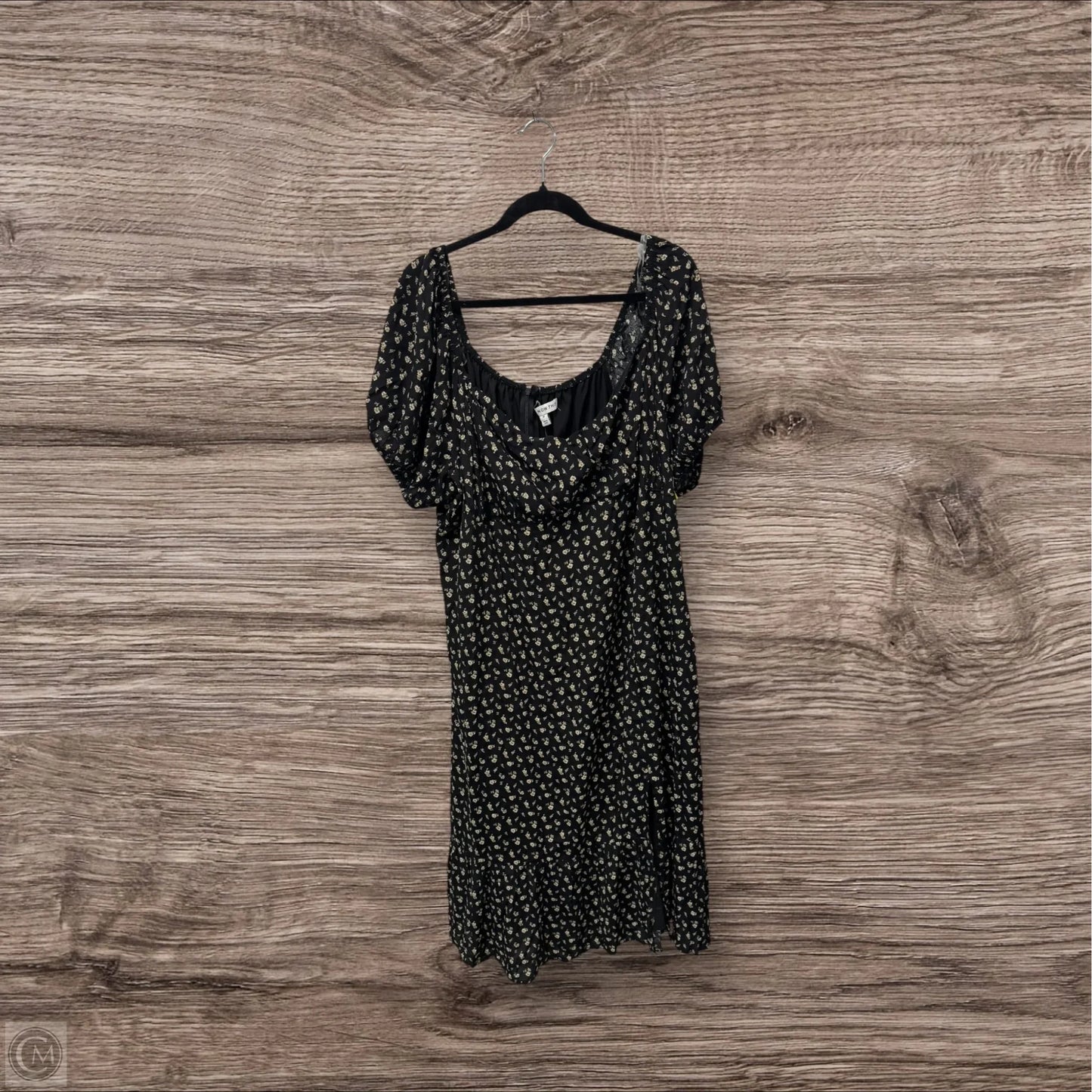 Dress Casual Midi By Clothes Mentor In Black & Cream, Size: 3x