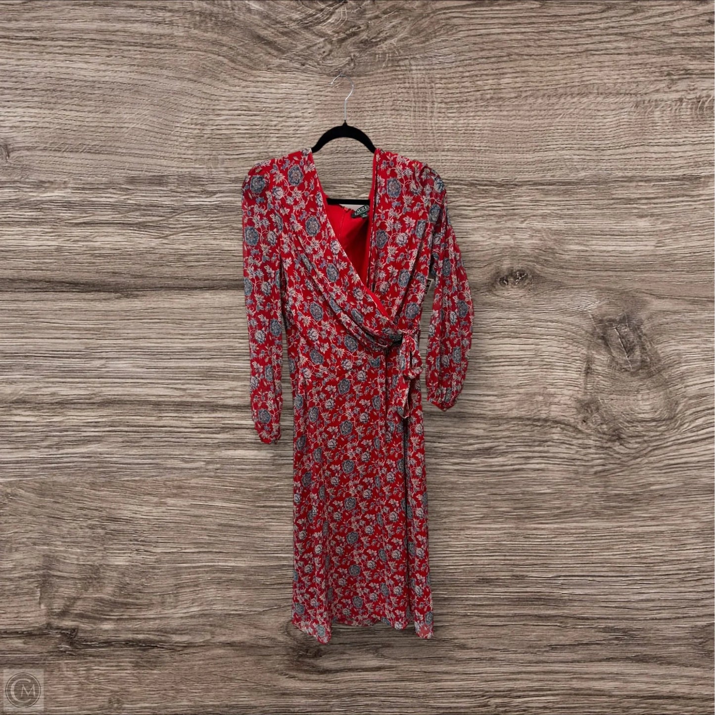 Dress Casual Maxi By Lauren By Ralph Lauren In Red & White, Size: 14