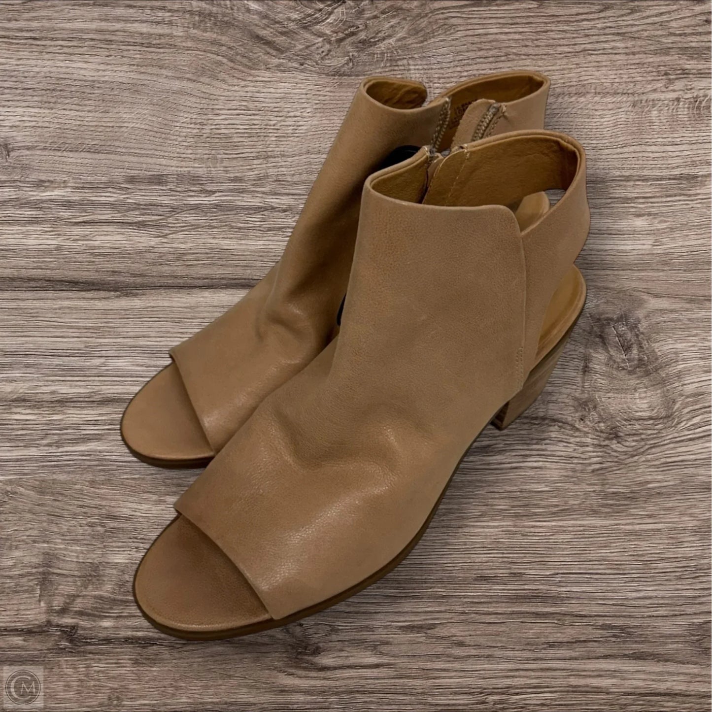 Boots Ankle Heels By Lucky Brand In Tan, Size: 10