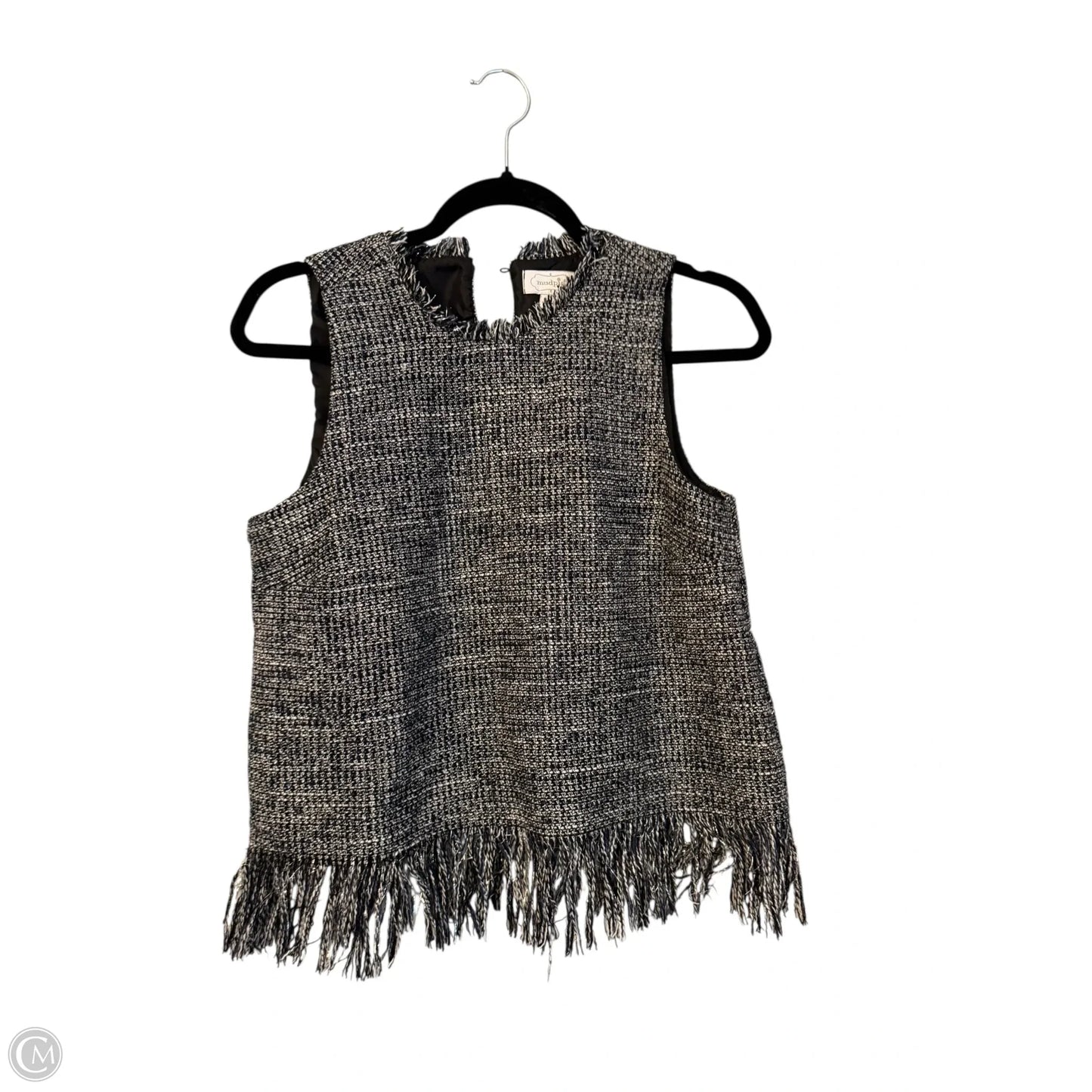 Top Sleeveless By Mudpie In Blue & White, Size: S