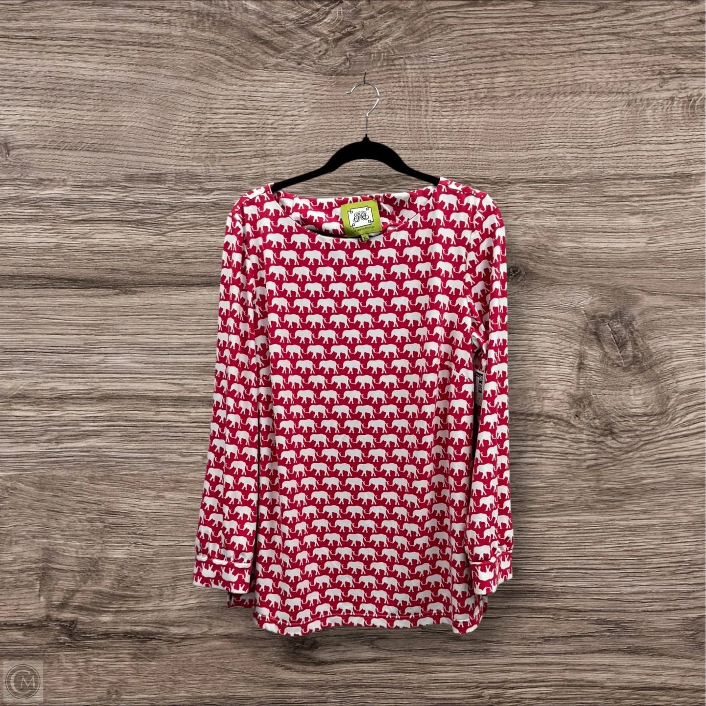 Tunic 3/4 Sleeve By Elizabeth Mckay In Red & White, Size: Xl