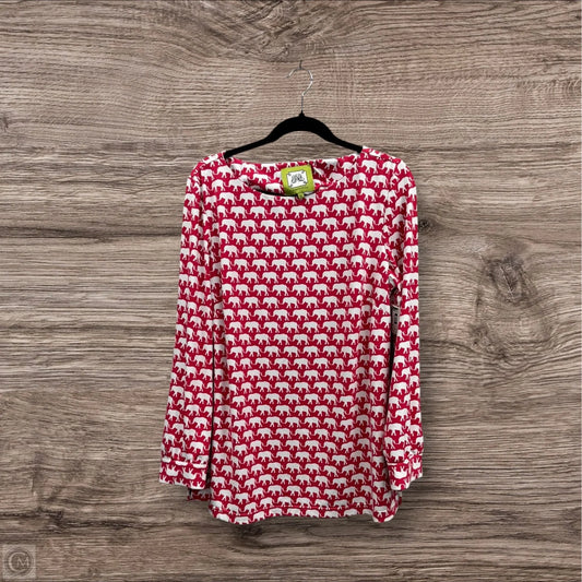 Tunic 3/4 Sleeve By Elizabeth Mckay In Red & White, Size: Xl