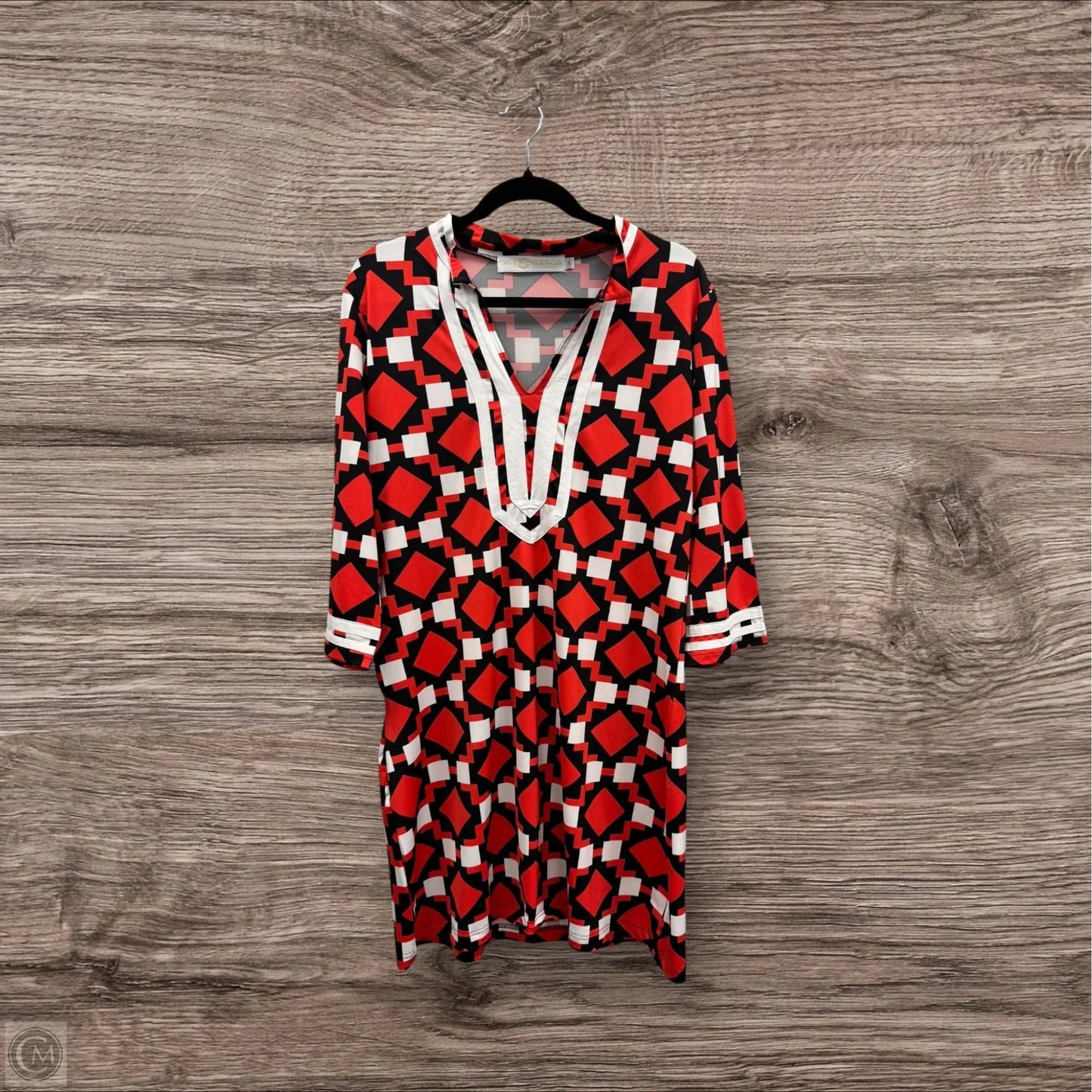 Dress Casual Short By Tracy Negoshian In Black & Red, Size: L