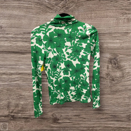 Top Long Sleeve By J. Crew In Green & White, Size: Xs