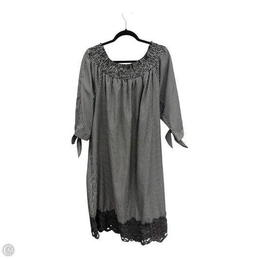 Dress Casual Midi By Mlle Gabrielle In Black & White, Size: 2x