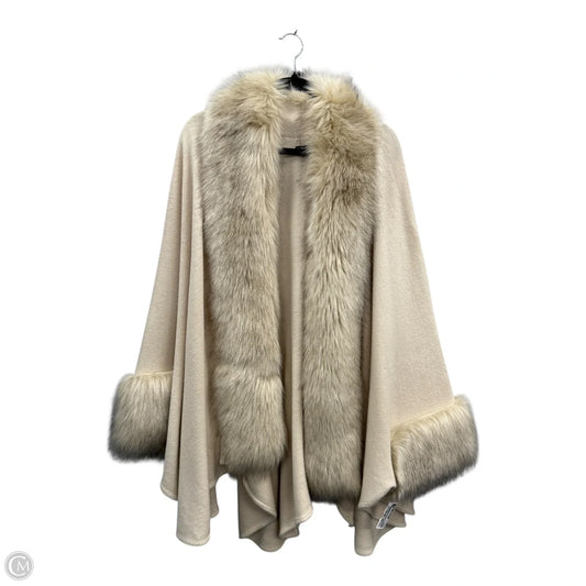 Poncho By Clothes Mentor In Cream, Size: M
