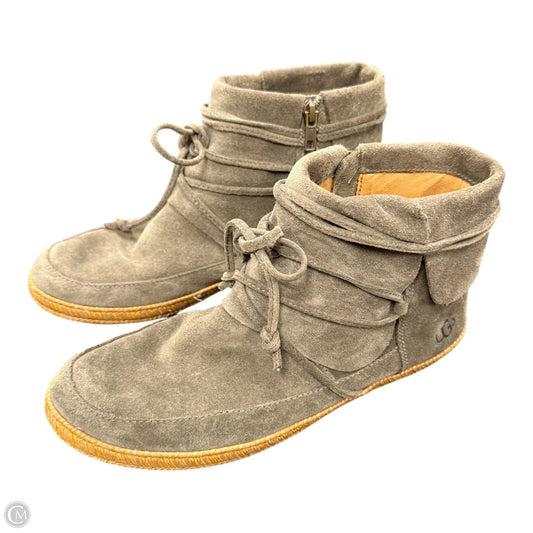 Boots Designer By Ugg In Taupe, Size: 8.5