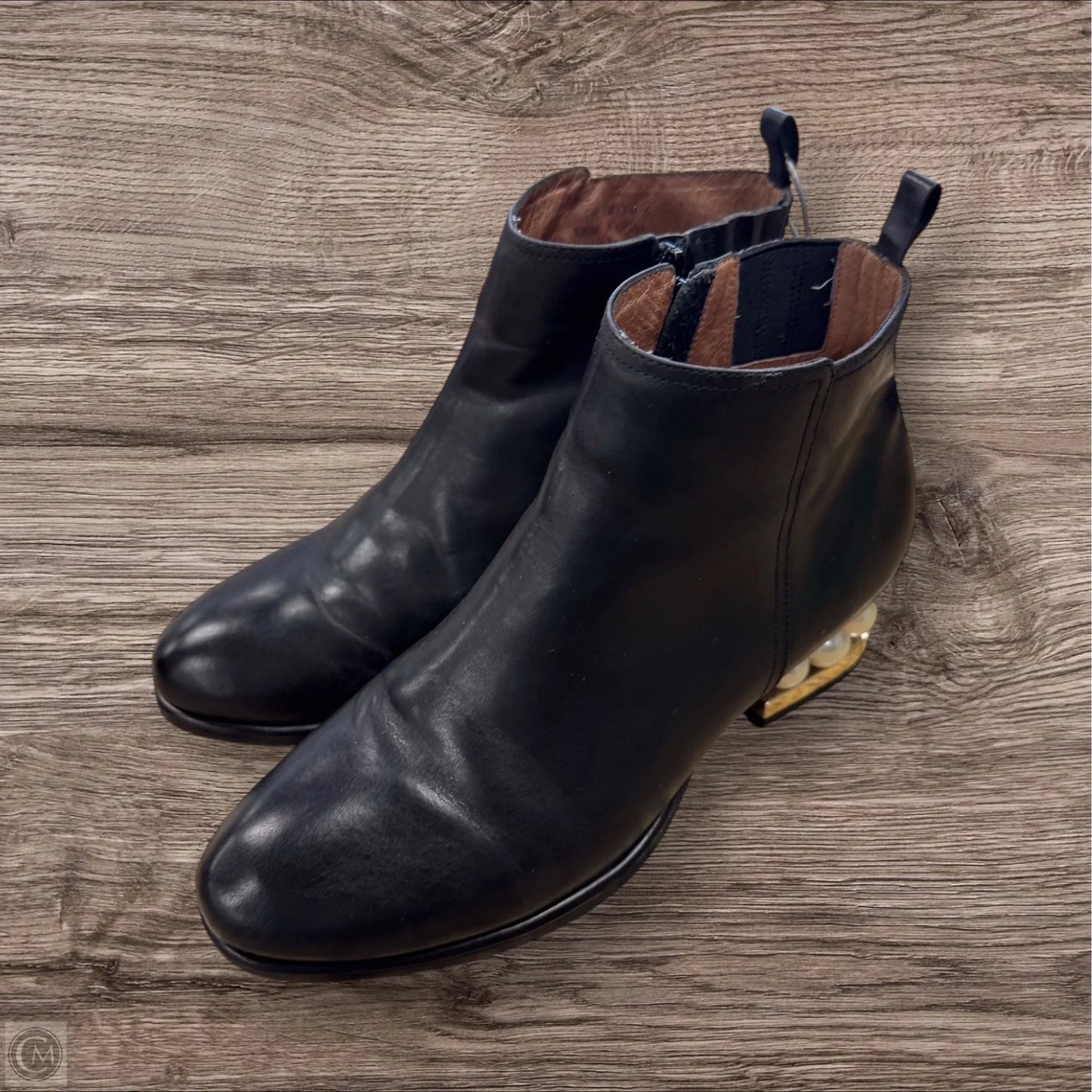 Boots Ankle Heels By Jeffrey Campbell In Black, Size: 9.5