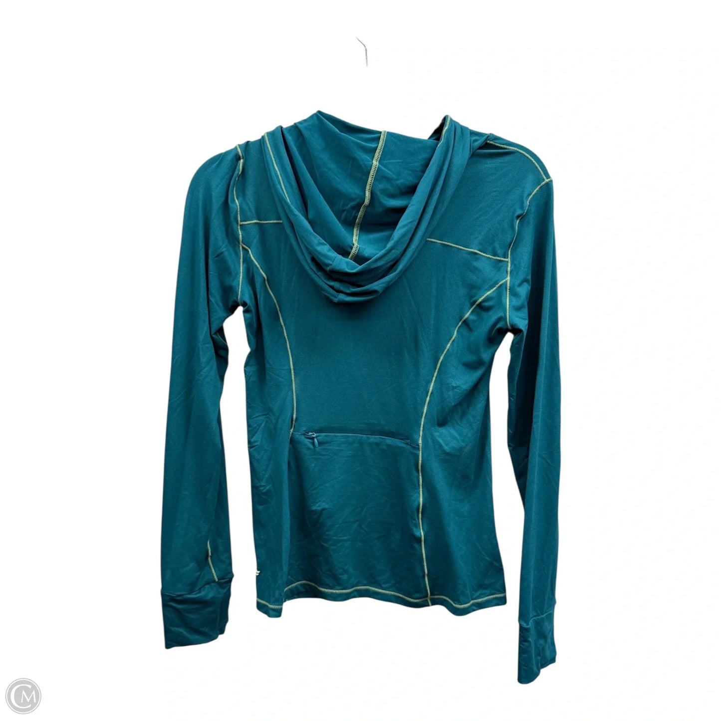 Athletic Top Long Sleeve Hoodie By Fabletics In Green, Size: Xs