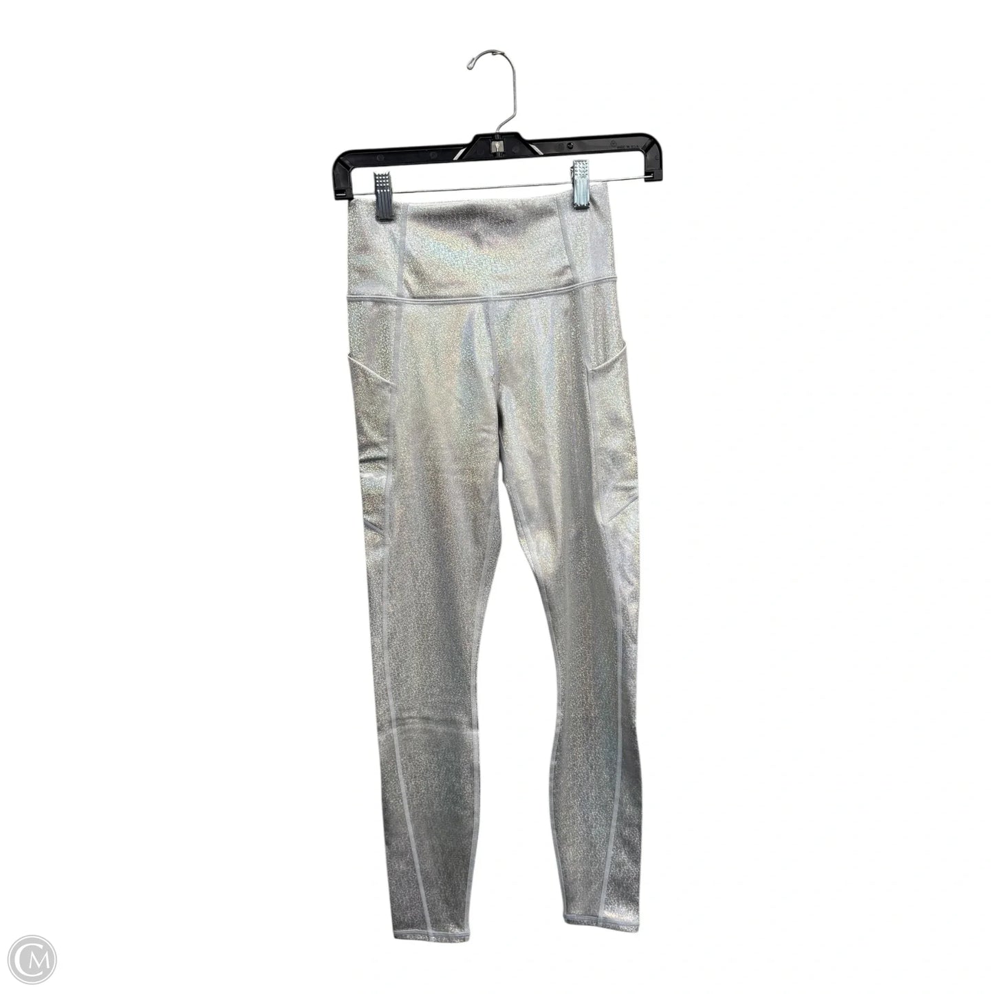 Athletic Leggings By Fabletics In Silver, Size: Xs