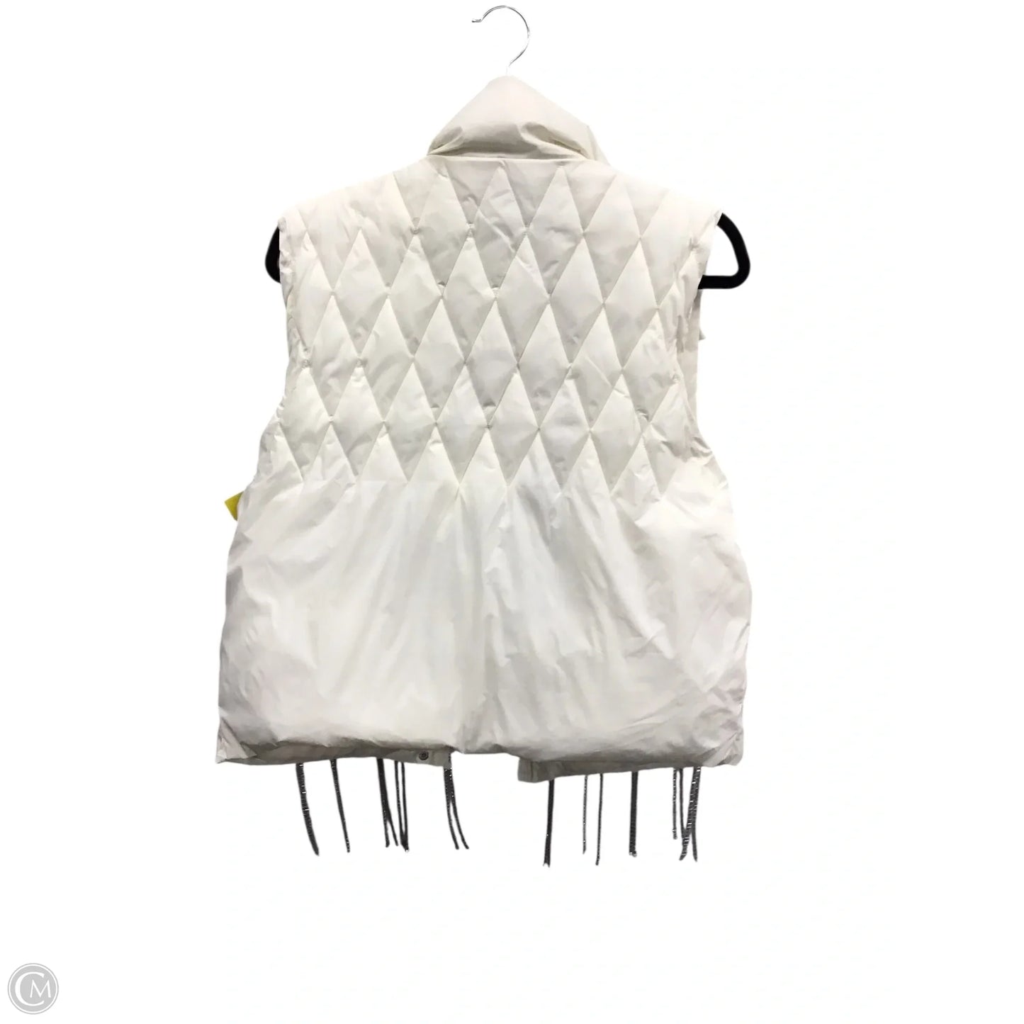 Vest Puffer & Quilted By Forever 21 In Cream & Silver, Size: M