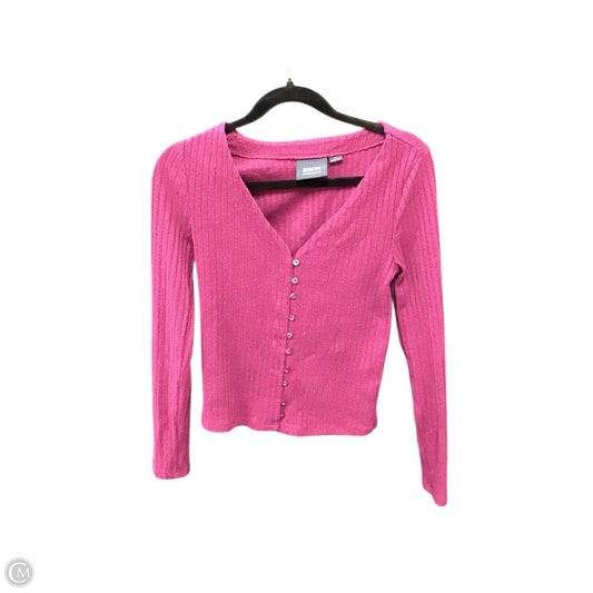 Sweater Cardigan By Maeve In Maroon, Size: S